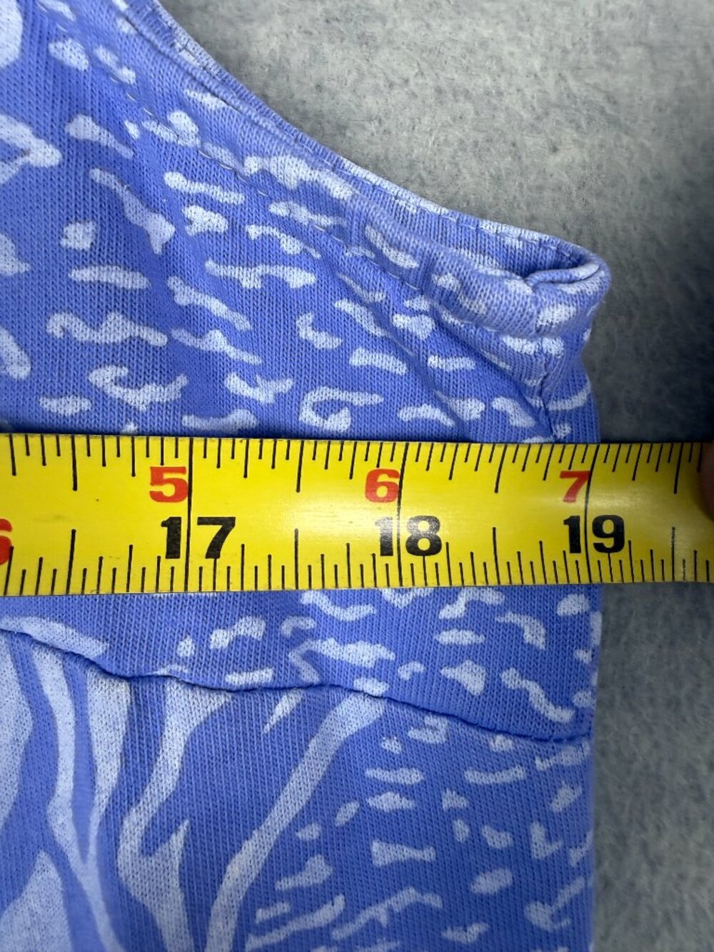 Fresh Produce L Sleeveless Tank Midi Dress Asymmetric Ruffle Hem Blue Ocean Prin - Picture 9 of 10